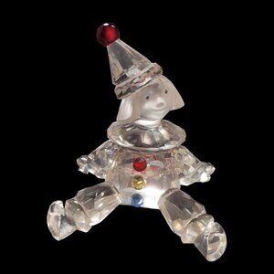 Swarovski Crystal Figurine Clown Puppet Doll Jester 217207~ 2.2" Tall EUC NO BOX